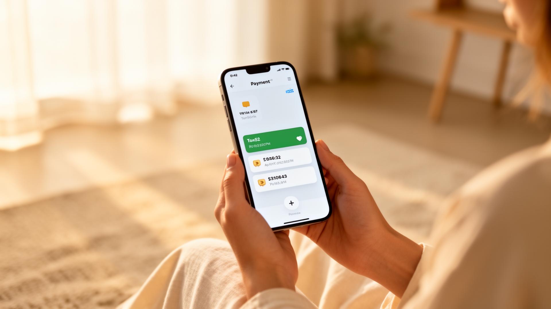 Sales notifications arriving on a phone in a calm setting